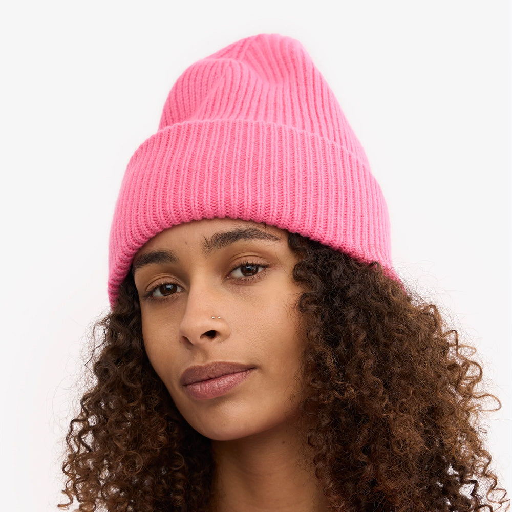 Merino Wool Hat - Bubblegum Pink