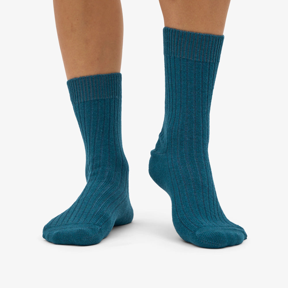 Merino Wool Blend Socks - Ocean Green