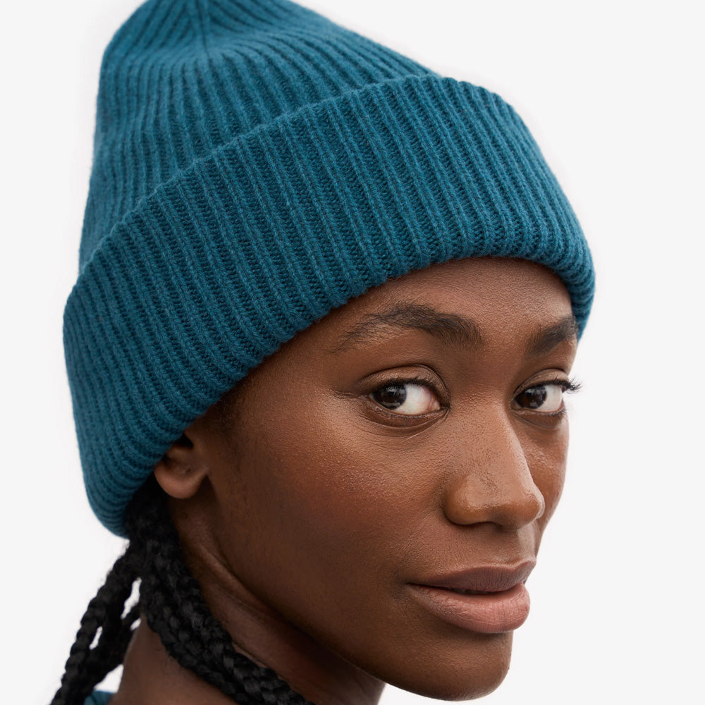 Merino Wool Hat - Ocean Green