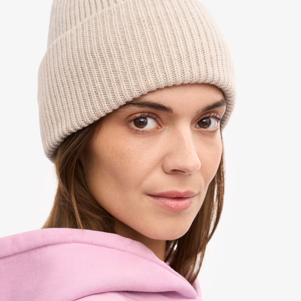 Merino Wool Hat - Ivory White