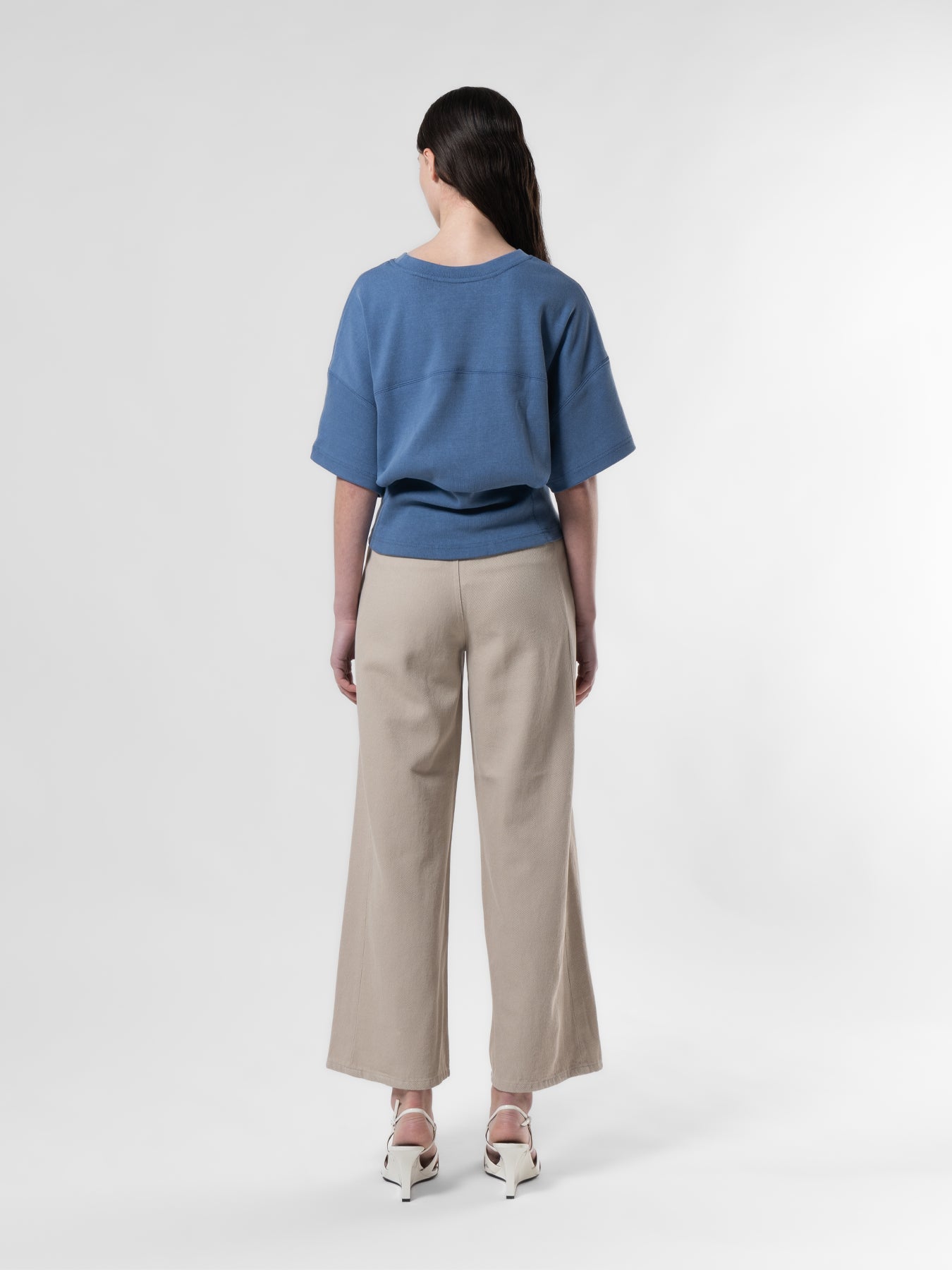 Baggy Cotton Trousers - Stone