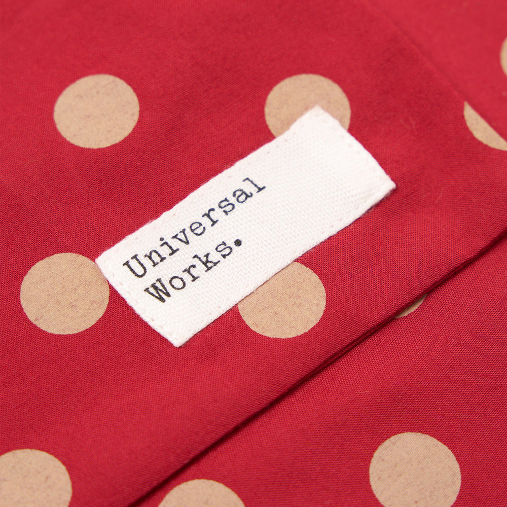 Bold Dot Print Rayon Evening Scarf - Red