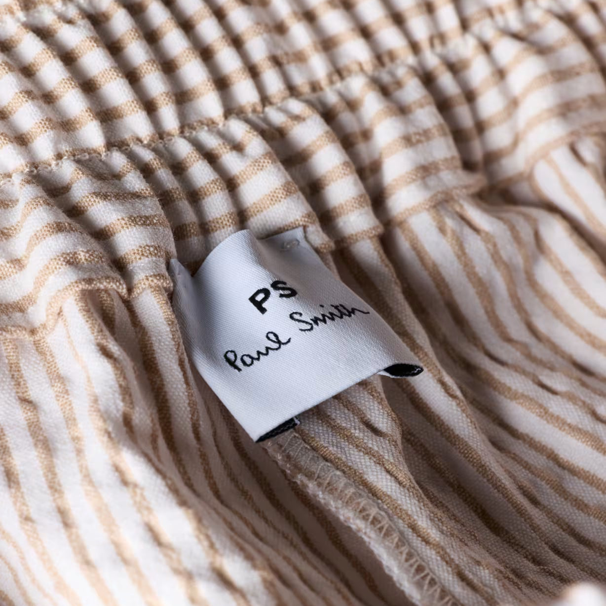 Seersucker Stripe Shorts - White