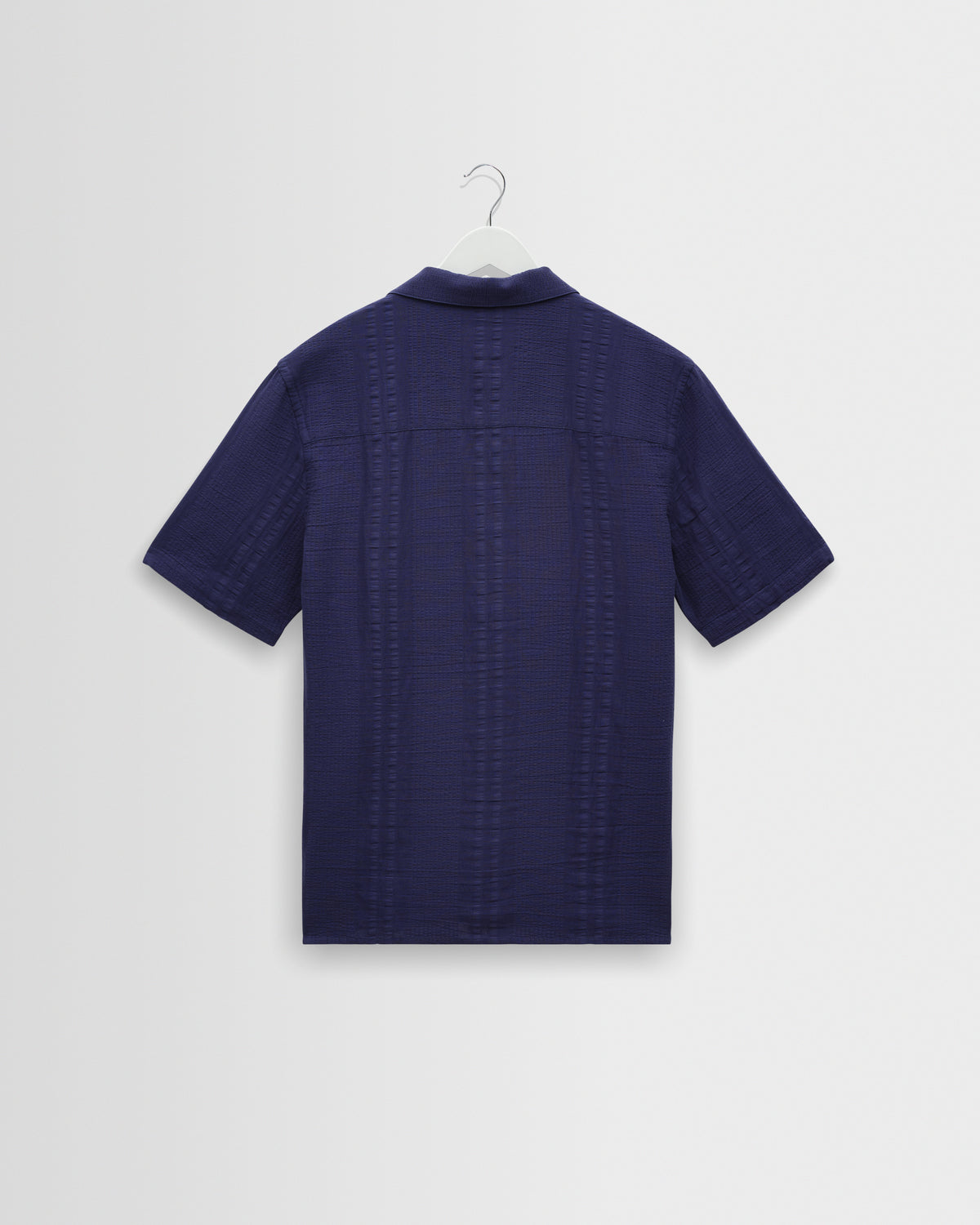 Didcot Double-Weave Seersucker Short-Sleeve Shirt - Dark Blue
