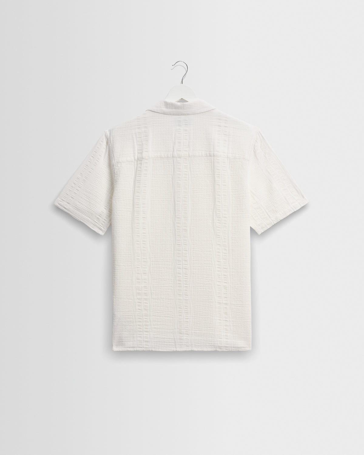 Didcot Double-Weave Seersucker Short-Sleeve Shirt - Ecru