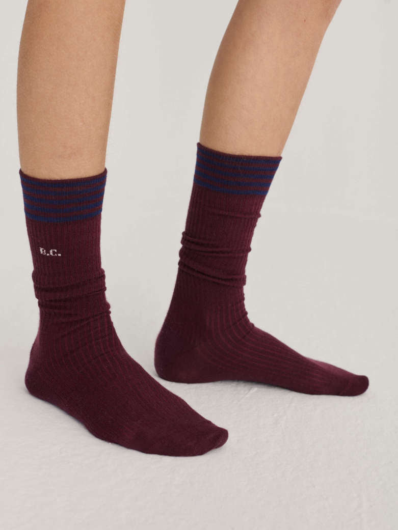 BD Cotton Socks - Burgundy