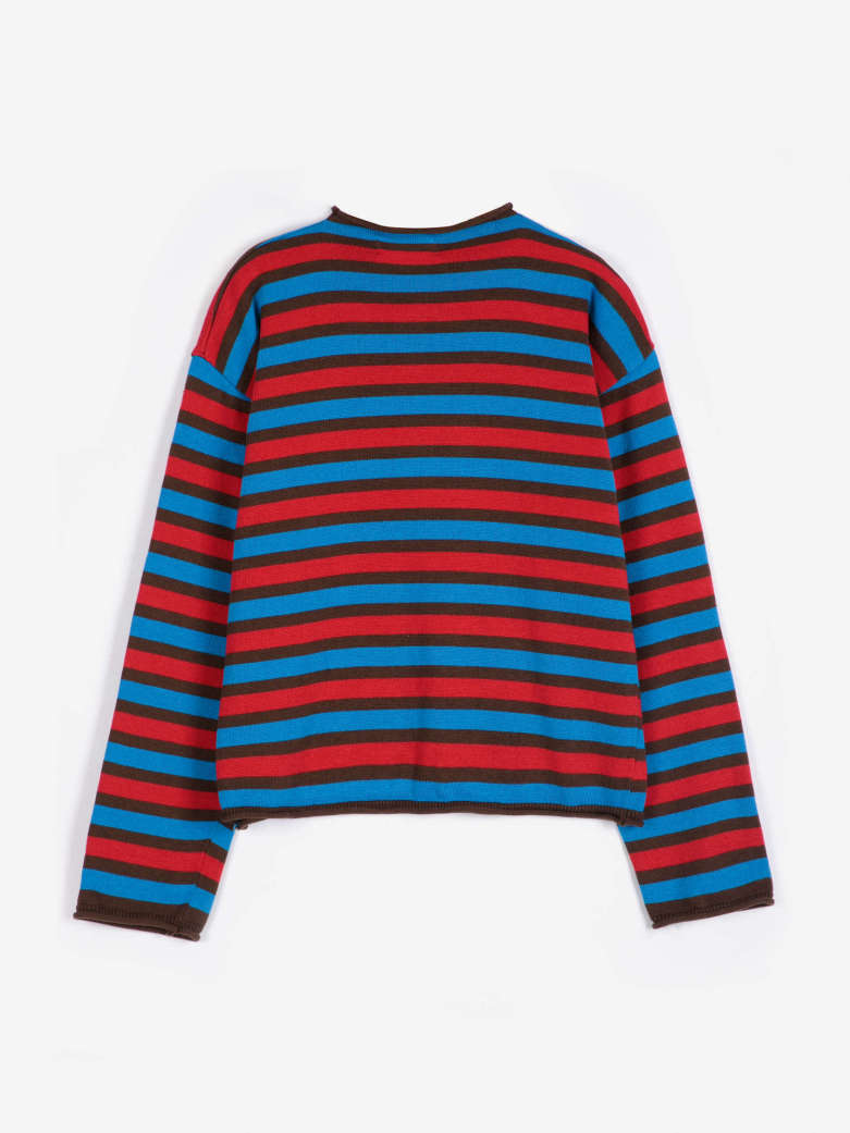Striped Cotton Cardigan - Multicolour