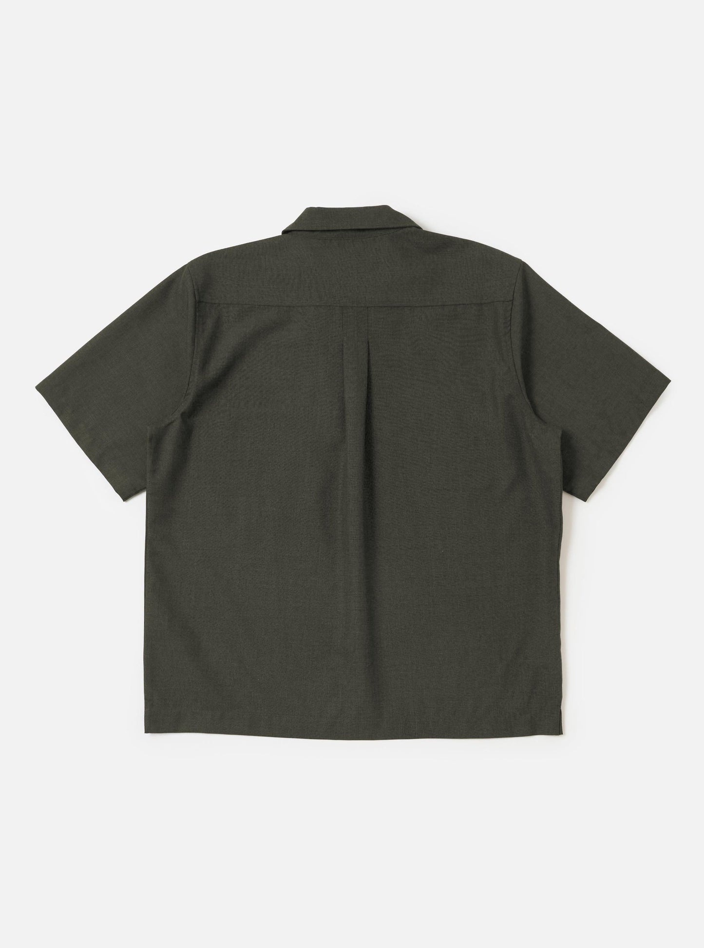 Tropical Suiting Ewan Shirt - Olive Marl