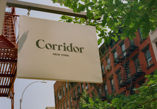Corridor shop sign