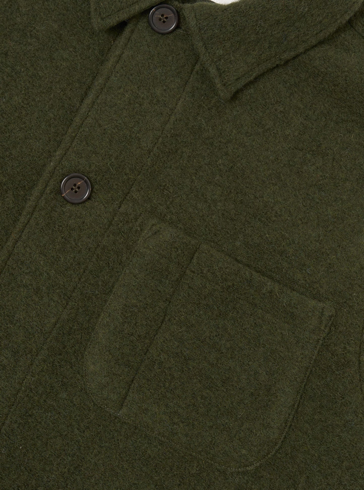 Wool Fleece Field Jacket - Olive