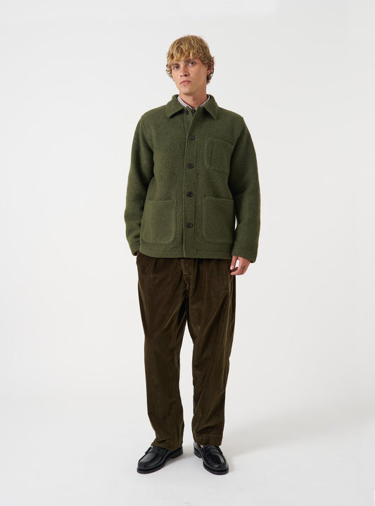 Wool Fleece Field Jacket - Olive