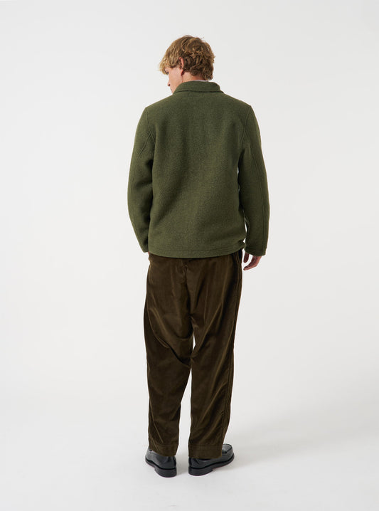 Wool Fleece Field Jacket - Olive