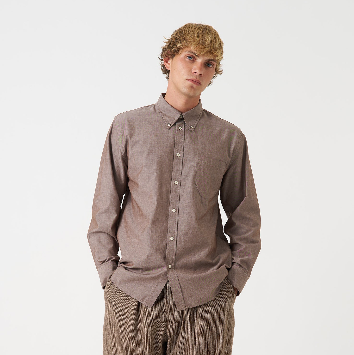 Universal Prince Chambray Daybrook Shirt - Brown