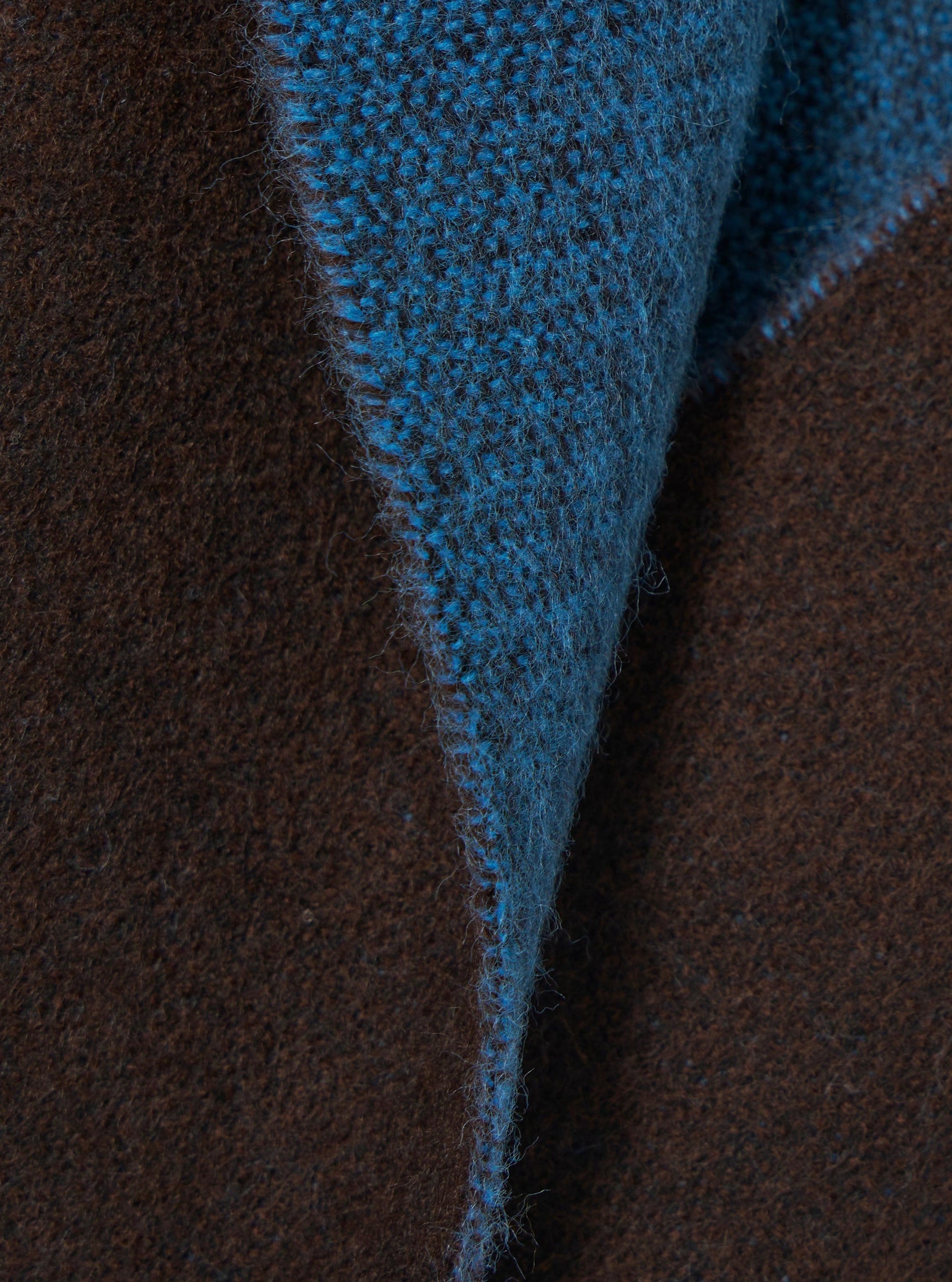 Universal Double Sided Scarf - Light Blue/Brown