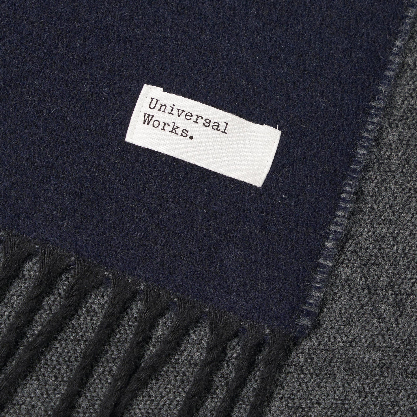 Double Sided Scarf - Navy/Mid Grey