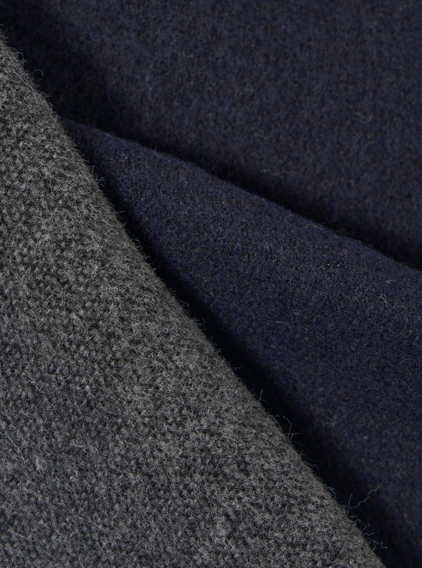 Double Sided Scarf - Navy/Mid Grey