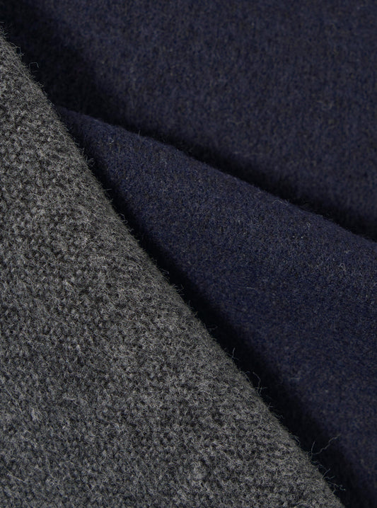 Double Sided Scarf - Navy/Mid Grey
