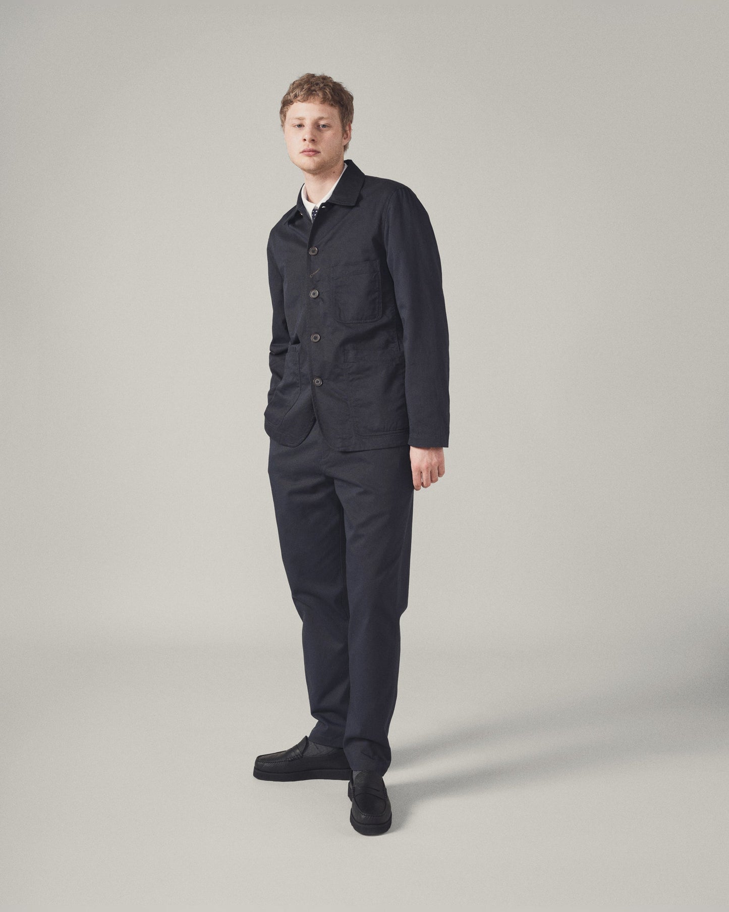 Twill Bakers Jacket - Navy
