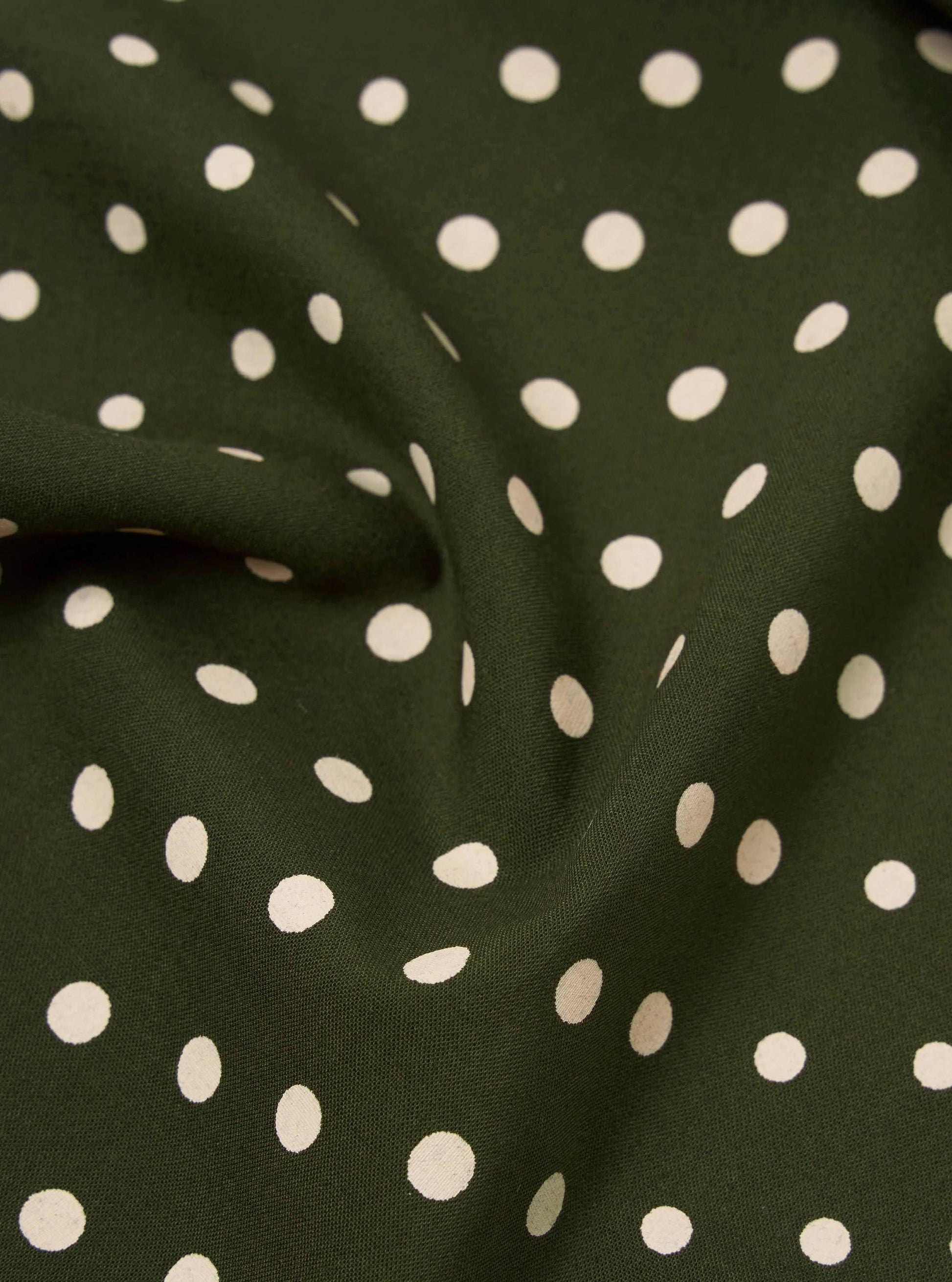Universal Dot Print Short Scarf - Olive