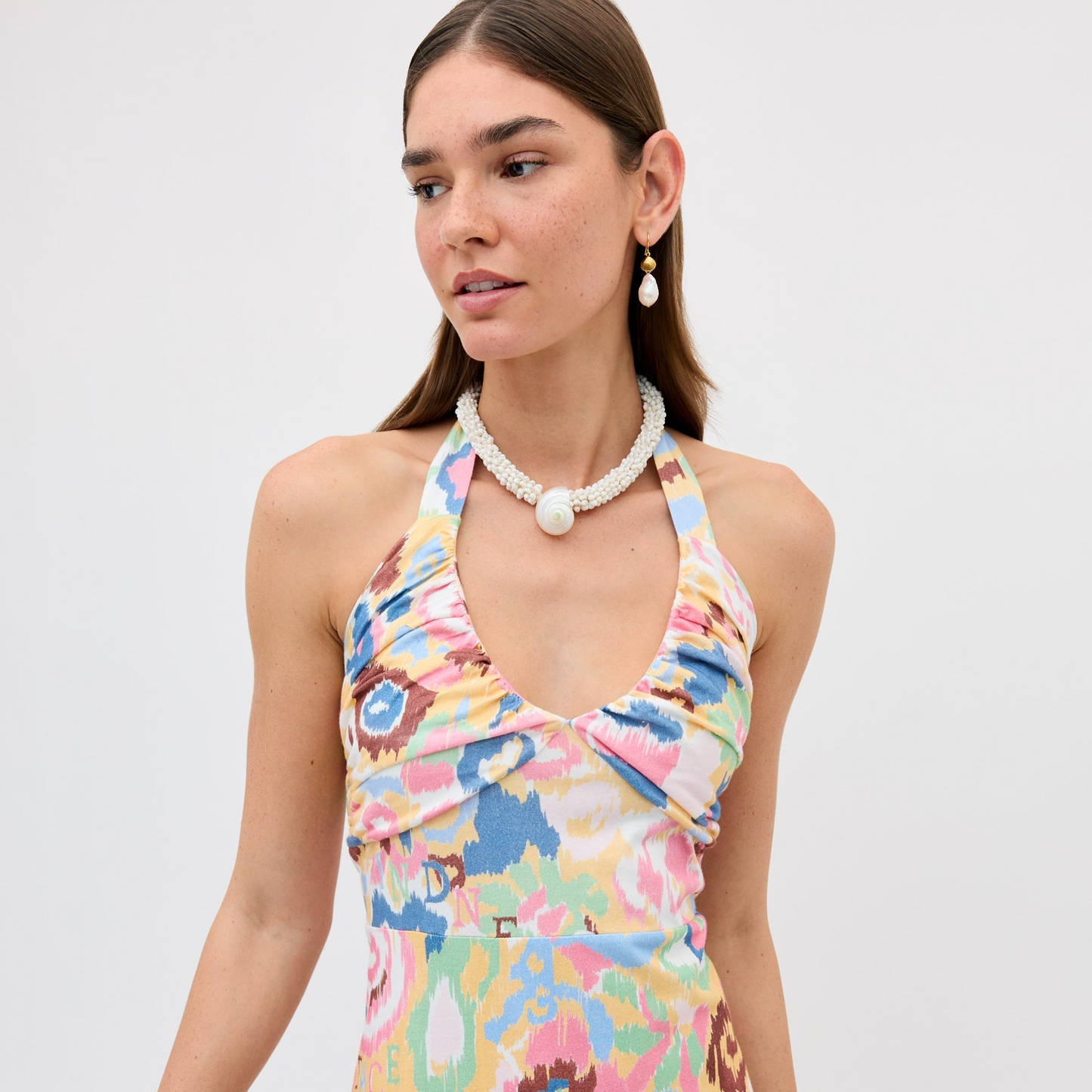 IIyana Dress - Ikat Bloom Yellow