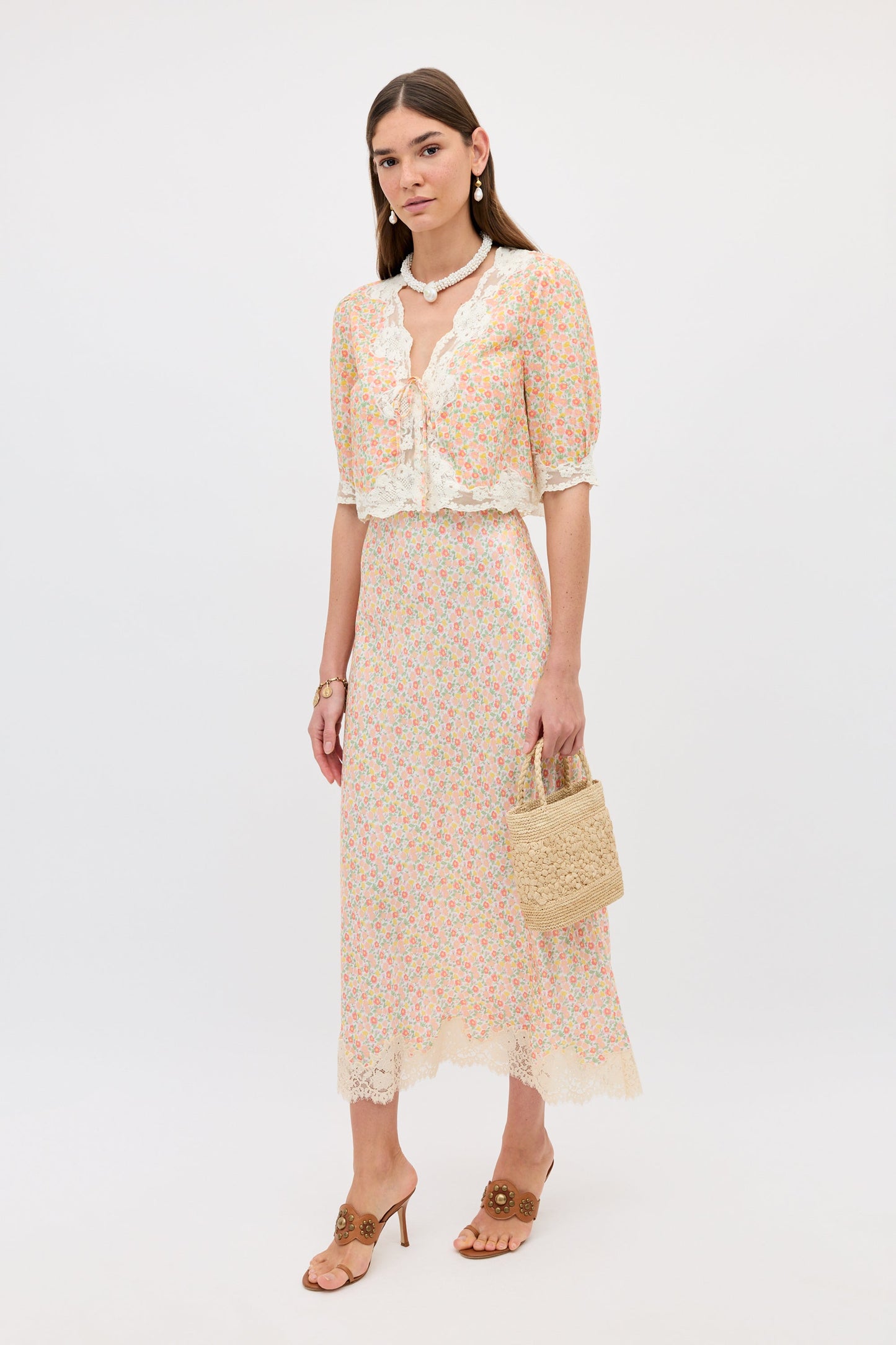 Matilde Skirt - Katie Floral Cream