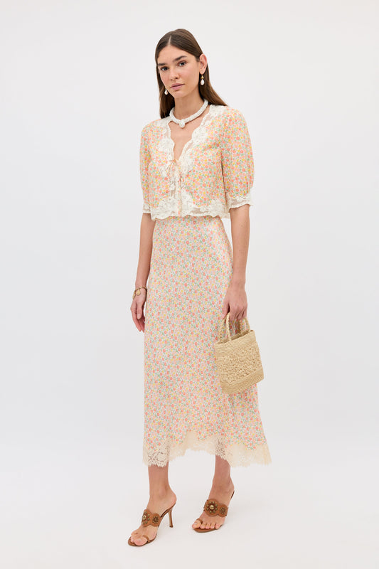 Matilde Skirt - Katie Floral Cream