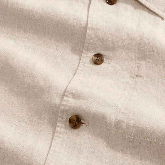 Morgan Jacket Unlined Linen Hybrid - Oat