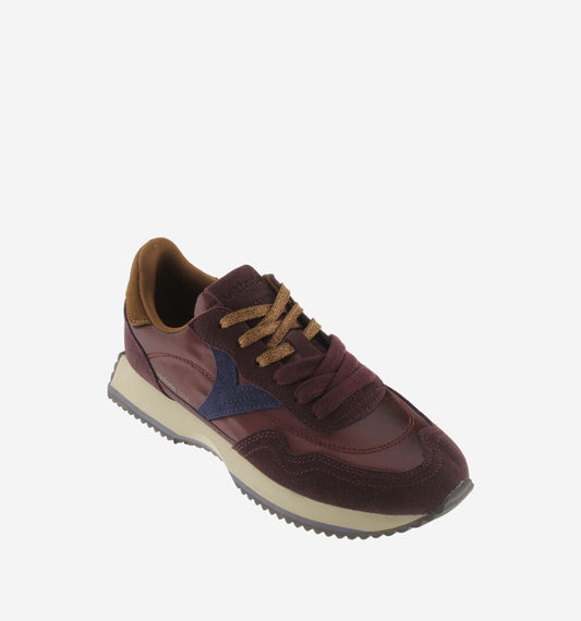 Cosmos Nylon Metal & Serrage Sneakers - Bordeaux