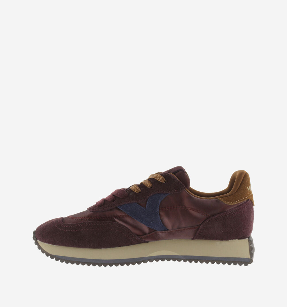 Victoria Cosmos Nylon Metal & Serrage Sneakers - Bordeaux