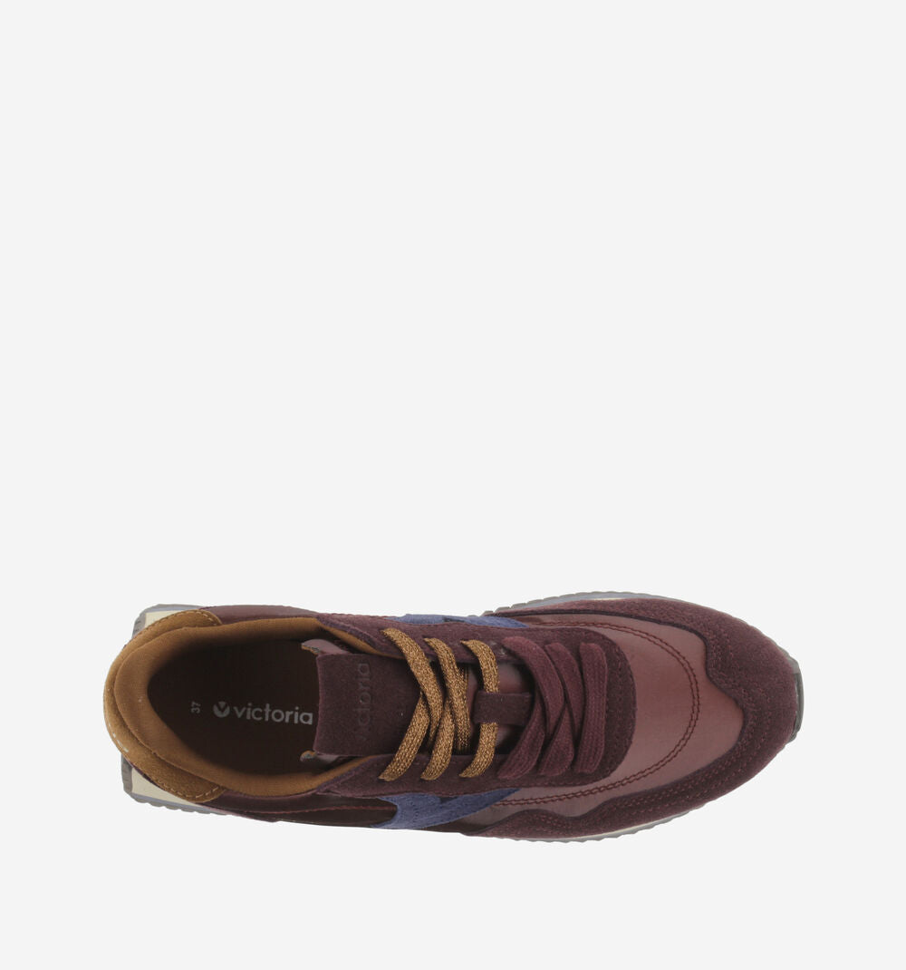 Victoria Cosmos Nylon Metal & Serrage Sneakers - Bordeaux