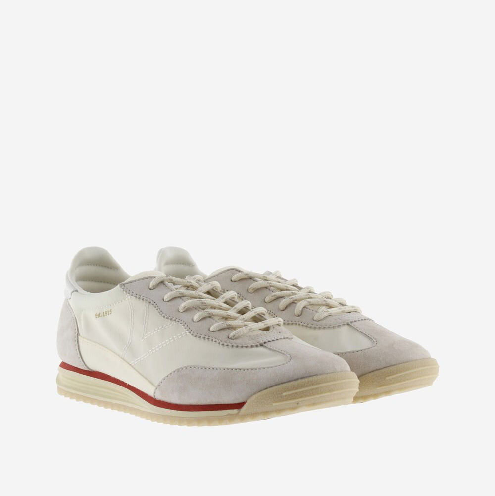 Saturno Nylon & Suede Trainers - Hielo