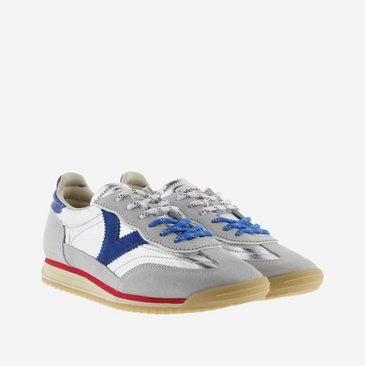 Saturno Metallic, Nylon & Suede - Plata