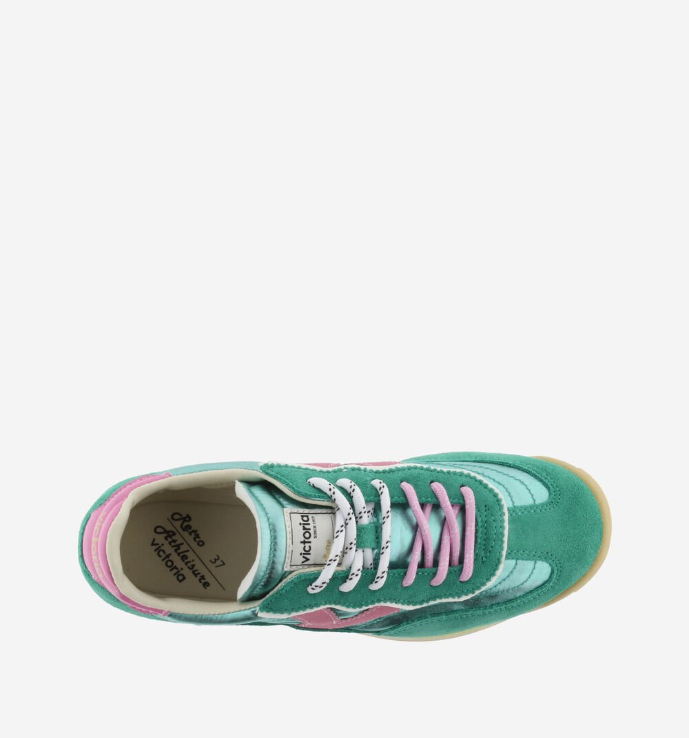 Saturno Metallic, Nylon & Suede - Jade