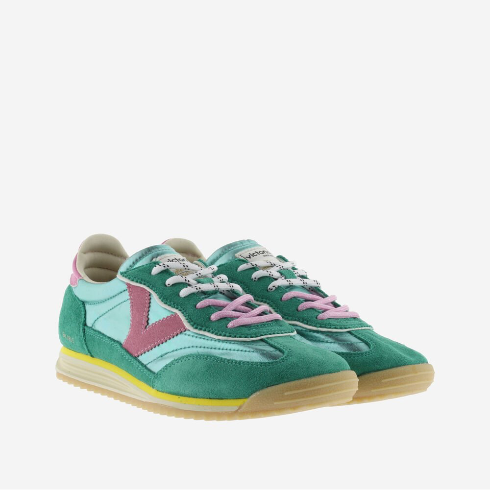 Saturno Metallic, Nylon & Suede - Jade