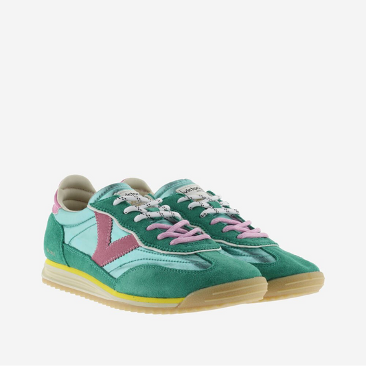 Saturno Metallic, Nylon & Suede - Jade