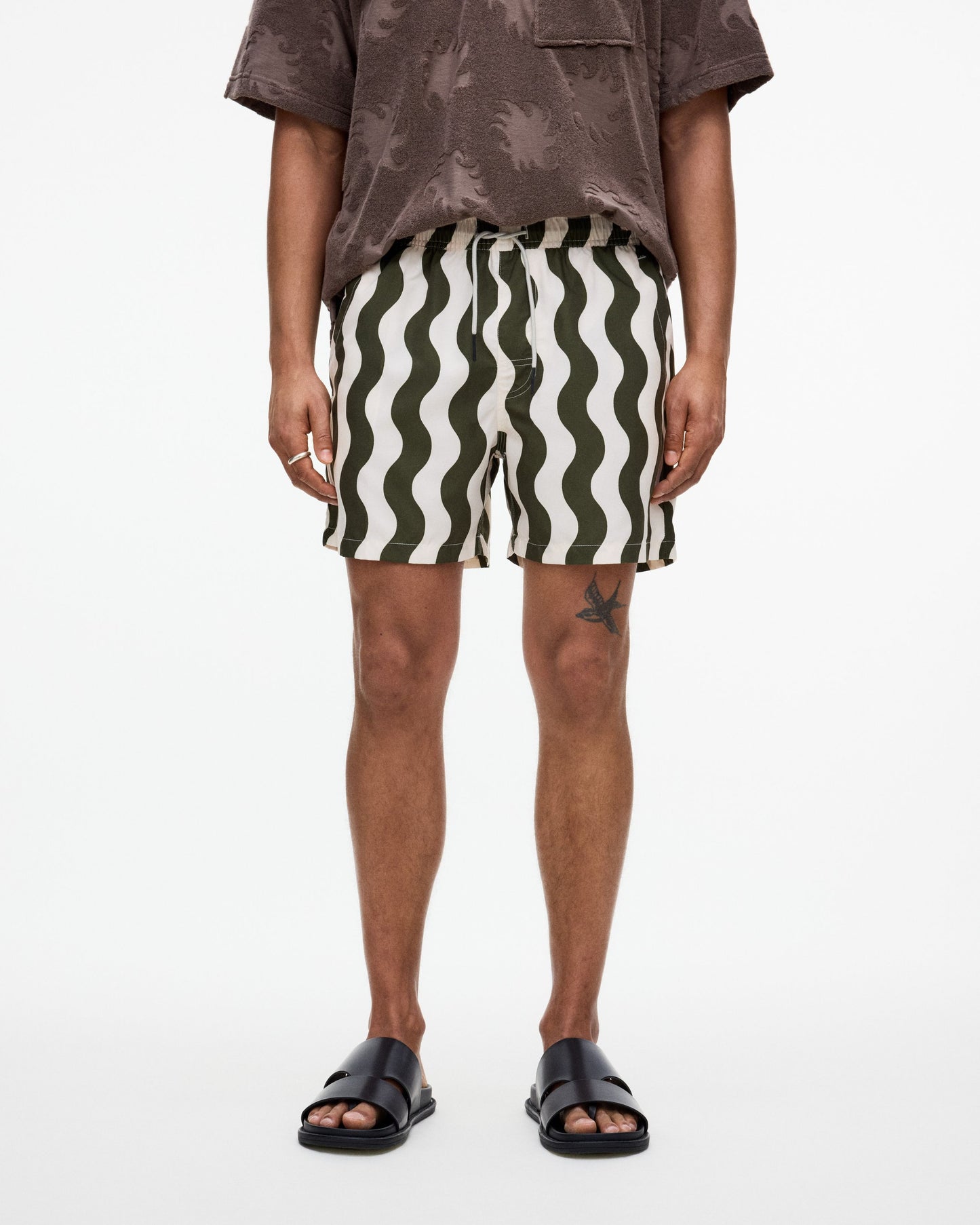 Forest Wave Swim Shorts - Green