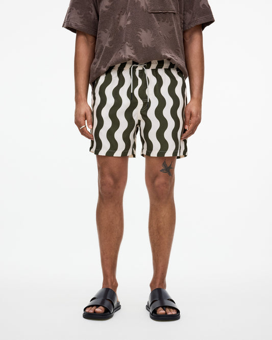 Forest Wave Swim Shorts - Green
