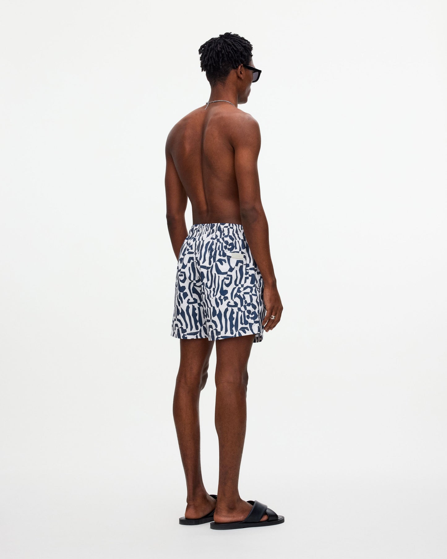 Marbling Swim Short - Blue