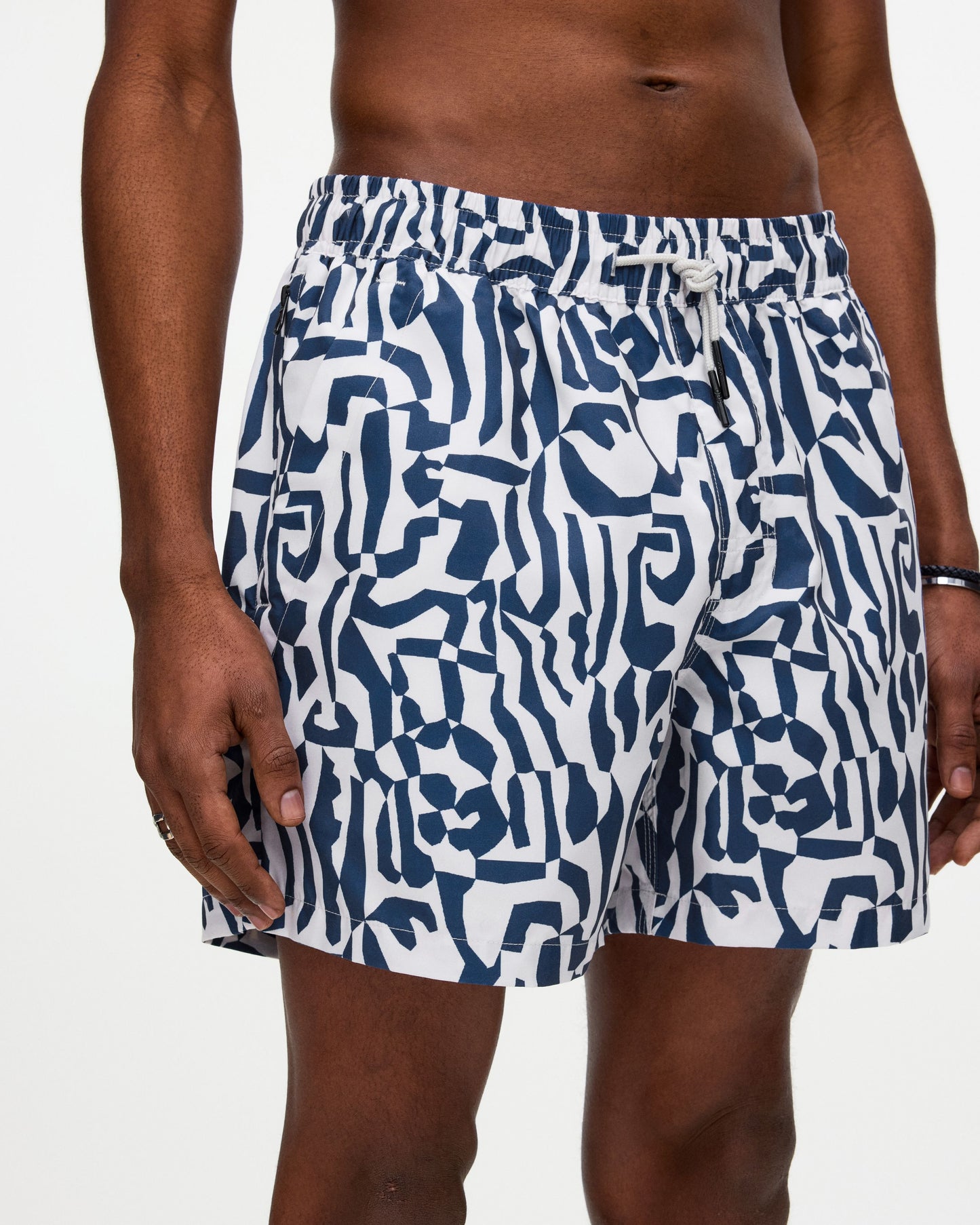 Marbling Swim Short - Blue