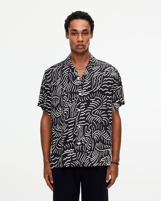 Tar Lorenzo Viscose Shirt - Black