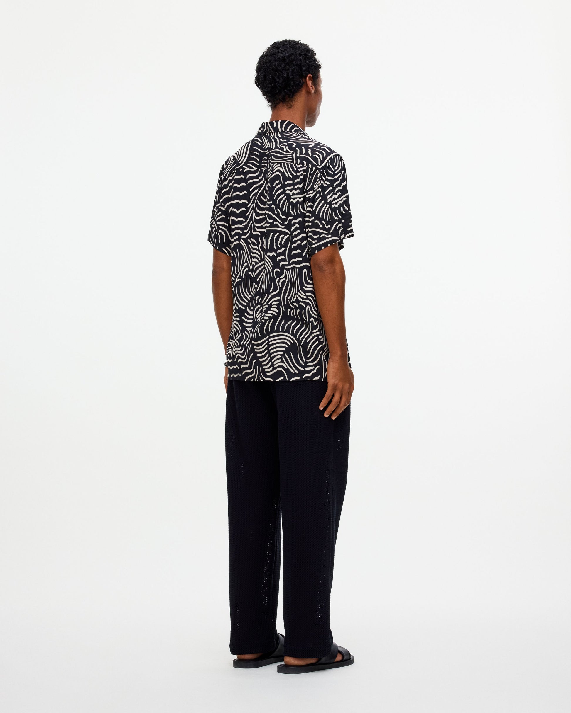 OAS Tar Lorenzo Viscose Shirt - Black