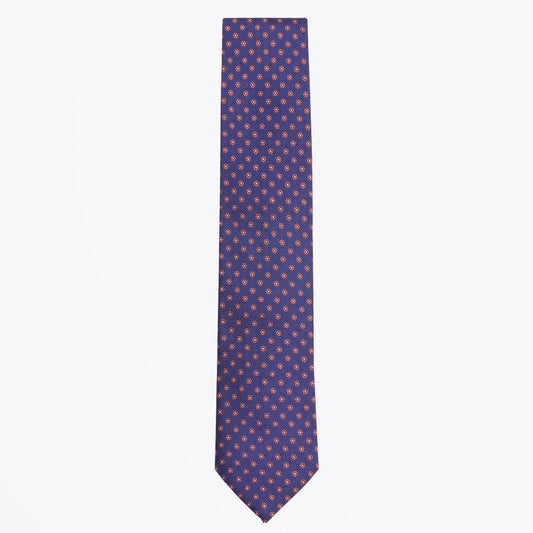 - The Orange Silk Woven Contrast Tail Tie