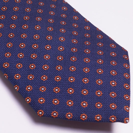 - The Orange Silk Woven Contrast Tail Tie