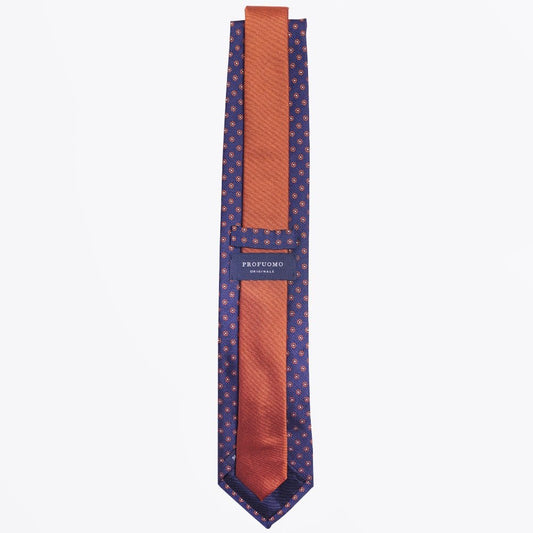 - The Orange Silk Woven Contrast Tail Tie