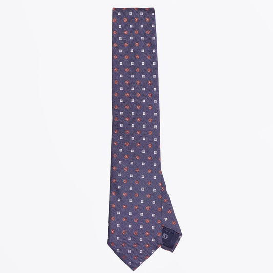 - The Navy Silk Woven Tie