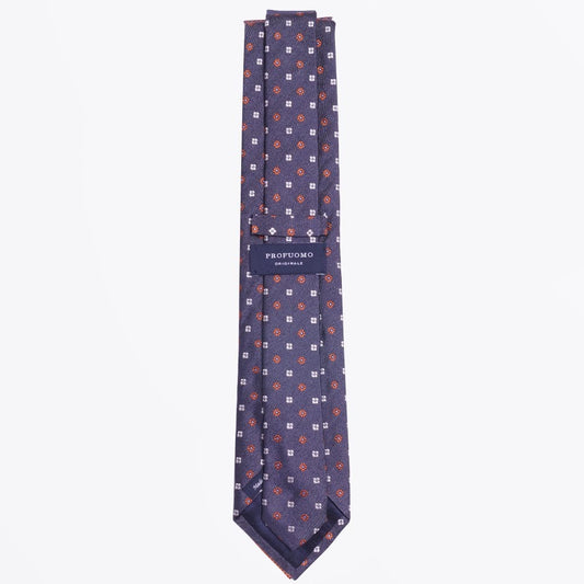 - The Navy Silk Woven Tie