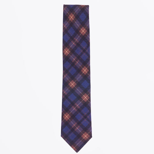 - The Navy Wool Print Tie