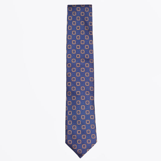 - The Silk Woven Tie - Navy