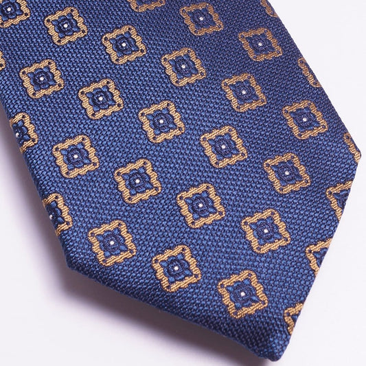 - The Silk Woven Tie - Navy