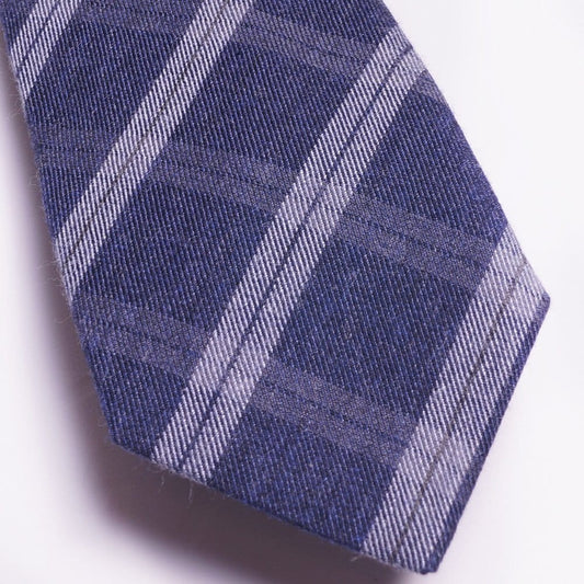 - The Cotton Mix Woven Tie - Navy